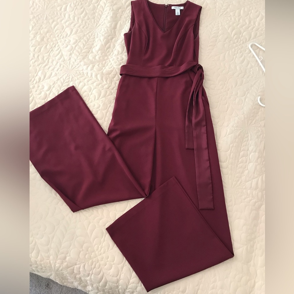 Burgundy White House Black Market Jumpsuit for Your Holiday Parties
